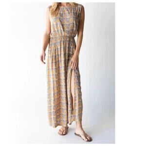 Natural Life Christine Sleeveless Floral Maxi Dress XL Boho Festival Sundress